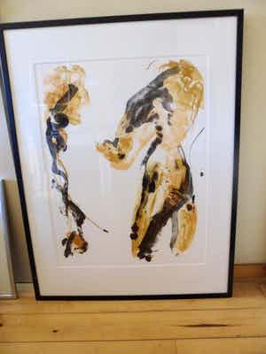Ger Lataster - abstracte litho - 1988 - oplage 100 ex ingelijst. verkocht voor € 90!