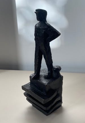 Jaap Hartman - Bronzen beeld "Binnenschipper" kopen? Bied vanaf 100!