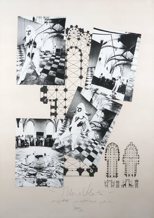 Marinus Boezem - Litho, L'Uomo Volante progetto per Cattedrali -Ingelijst kopen? Bied vanaf 120!