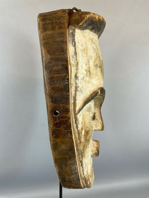 Teke - 210864 - Old Tribal used African Teke mask - Congo. kopen? Bied vanaf 45!