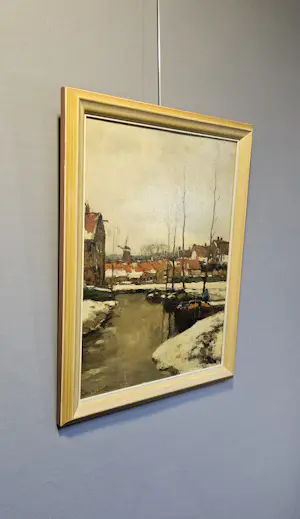 Louis Willem van Soest - Sfeervol winters dorpsgezicht. kopen? Bied vanaf 400!