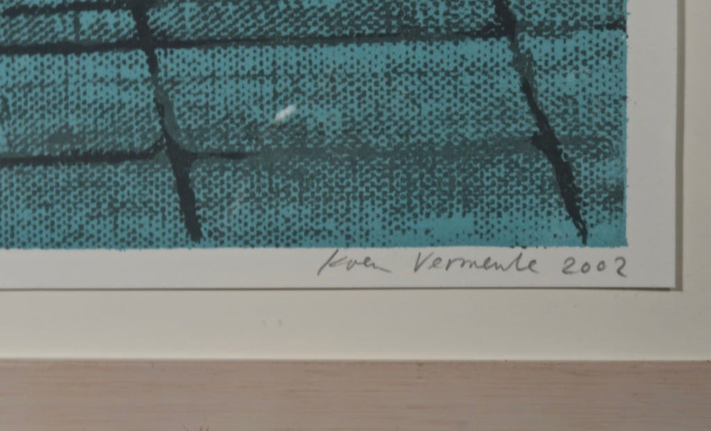 Koen Vermeule - Koen Vermeule: Zeefdruk, Zonder titel - Ingelijst kopen? Bied vanaf 20!