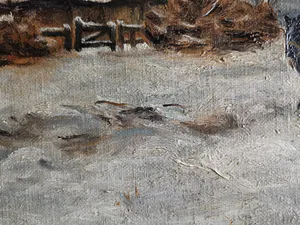 Niet of onleesbaar gesigneerd - Hollands winterlandschap met boer en kar kopen? Bied vanaf 1!