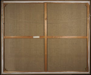 Jos Veels - Acryl op doek, Zonder titel (Twee figuren in interieur) - Ingelijst (Zeer groot) kopen? Bied vanaf 200!