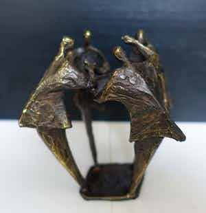 Brons (Onbekend) - "De kaartspelers" verkocht voor € 35!