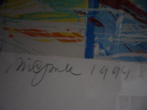 Nic Jonk - Zeefdruk. Titel, "Oranje Paard". kopen? Bied vanaf 120!