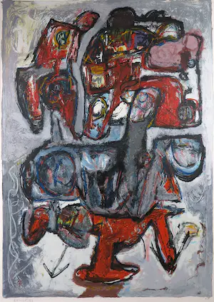 Jacques Doucet - Zeefdruk, Abstracte compositie - Ingelijst (Groot) kopen? Bied vanaf 250!