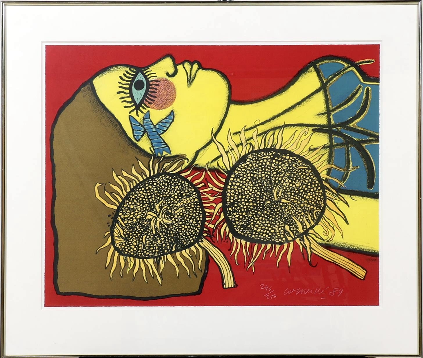 AcheterCorneille - Hommage à Van Gogh - litho - Gesigneerd - ingelijst - 1989? Enchérissez de 350!