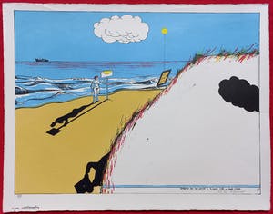 Hannes Postma - Seinen met een spiegeltje, litho kopen? Bied vanaf 50!