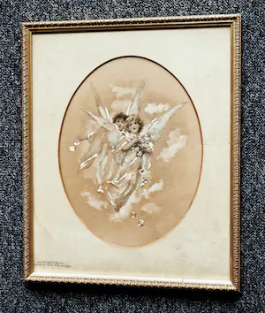 Niet of onleesbaar gesigneerd - omstreeks 1900 voor duchess of York geschilderd Pastel "Engelen" kaufen? Bieten Sie von 1!