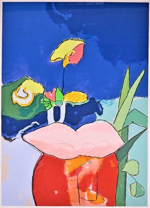 Henk van Vessem - Zeefdruk, Zonder titel - Ingelijst kopen? Bied vanaf 20!