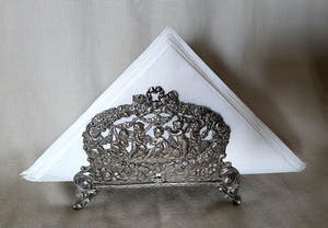 Curiosa - Zilver 800 servet houder kopen? Bied vanaf 1!