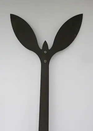 Huub & Adelheid Kortekaas - Groot monumentaal wandobject / Buitenbeeld cortenstaal, Kiemplant + boek! kopen? Bied vanaf 1000!