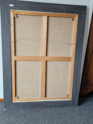 Niet of onleesbaar gesigneerd - GROOT geometrisch abstract olieverf gesigneerd ENGEL 1985 kopen? Bied vanaf 1!