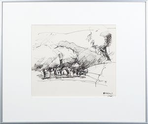 Piet Snoeren - Pentekening, Ansouis kopen? Bied vanaf 1!
