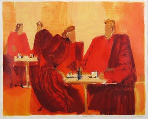 Wil Willemsen - Zeefdruk, Lunchtime - Ingelijst (Groot) kopen? Bied vanaf 50!