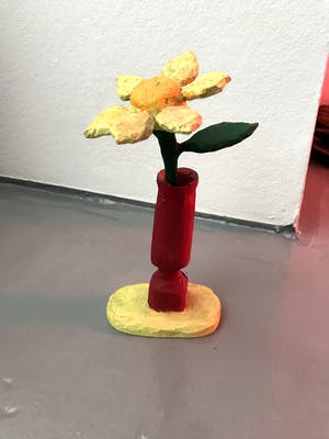 Peter Bastiaanssen - Gele Bloem in Rood Vaasje kopen? Bied vanaf 1!