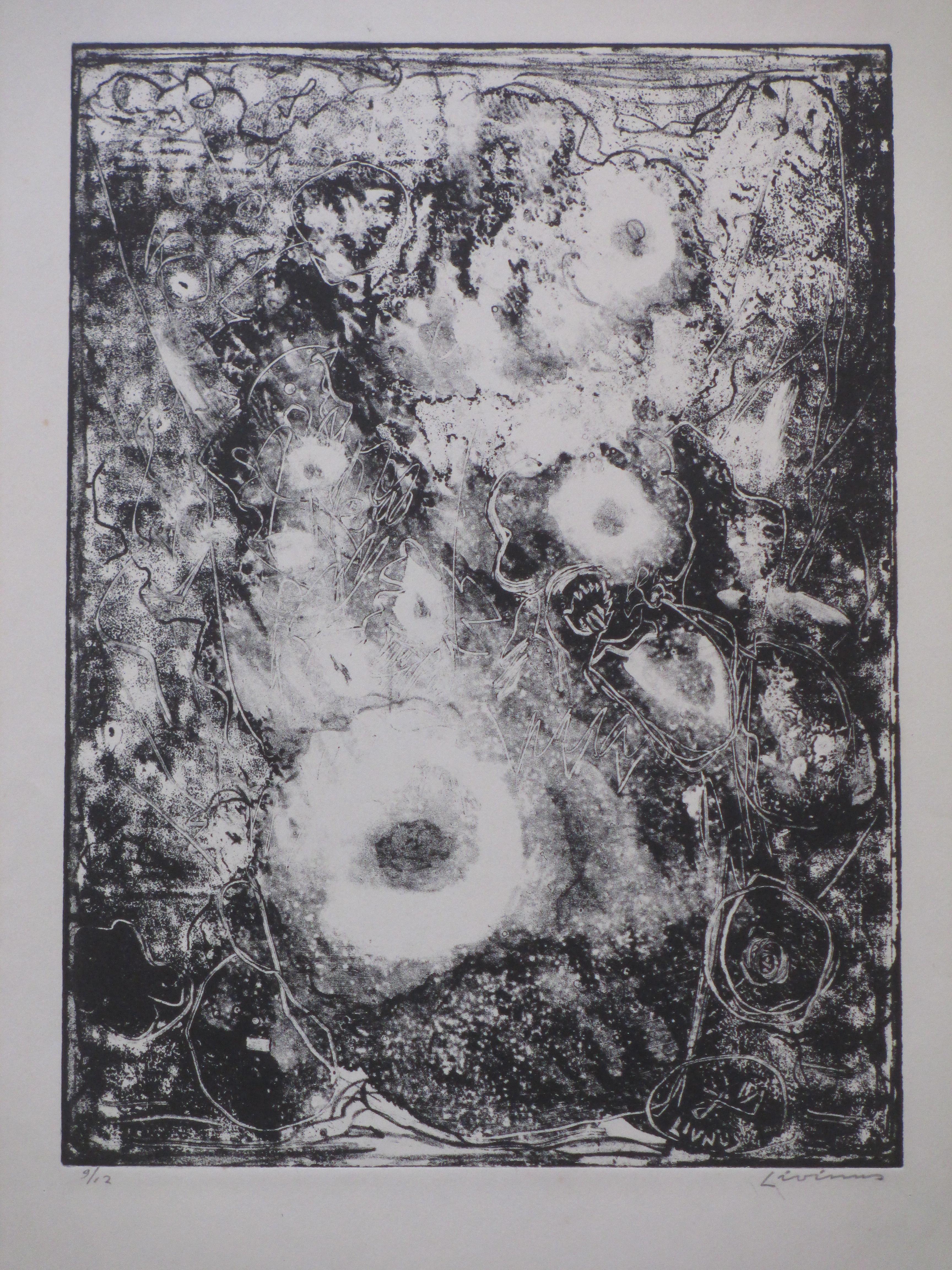 Livinus van de Bundt - Amorfe Vormen - Litho verkocht voor € 1!