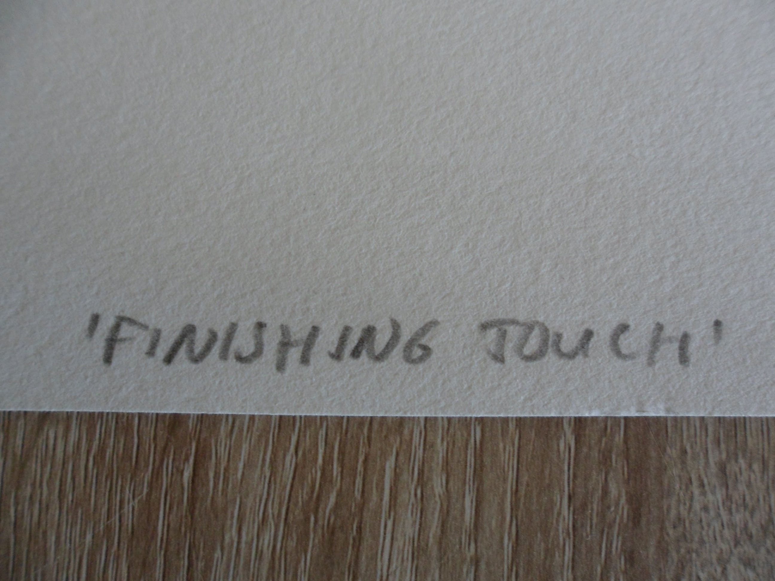 Ko Aarts -  Zeefdruk, Titel: "Finishing touch". kopen? Bied vanaf 30!