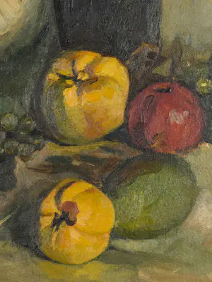 Kees van den Berg - Nature morte avec des fruits et un bouteille de vin kopen? Bied vanaf 350!