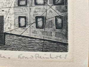Nono Reinhold - Originele - 1960 - epreuve d'Artiste Ets "la ville" potloodgesigneerd kopen? Bied vanaf 42!