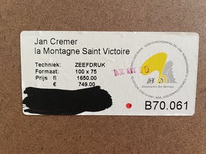 Jan Cremer - Zeefdruk, La Montagne Saint Victoire - Ingelijst - Nr 55 kopen? Bied vanaf 245!