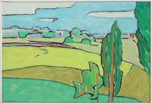 Paul Overhaus - Olieverf op doek, Ardens landschap met koolzaad I - Ingelijst kopen? Bied vanaf 50!