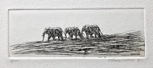 Simon Koene - Drie olifanten in vlakte kopen? Bied vanaf 30!