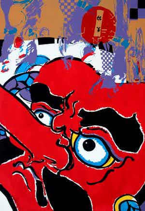 Masaaki Tanaka - Litho: Fly a big kite - 1973 verkocht voor € 65!