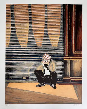 Bruno Vekemans - "Clochard" - gesigneerde lithografie - nieuwstaat kaufen? Bieten Sie von 215!