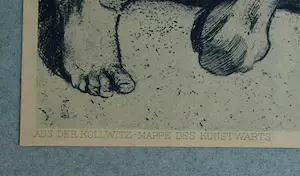 Kathe Kollwitz - “Tot und Weib” - Uit portfolio: Aus der Kollwitz-Mappe - ingelijst – ca 1930 kopen? Bied vanaf 10!