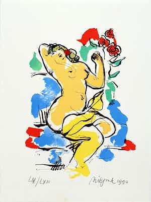 Nic Jonk - Zittend naakt verkocht voor € 55!