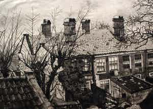 Cornelis Brandenburg - Ets: Amsterdam verkocht voor € 75!