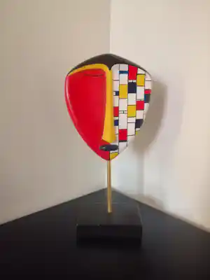 Carole CARPIER - Mondriaan masker verkocht voor € 185!