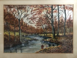Niet of onleesbaar gesigneerd - Beek in het bos kopen? Bied vanaf 1!