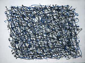 Jack Prins - Ets, Zonder titel (Groot) verkocht voor € 70!