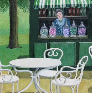 Laetitia de Haas - Olieverf op doek, Jardin public - Ingelijst kopen? Bied vanaf 350!