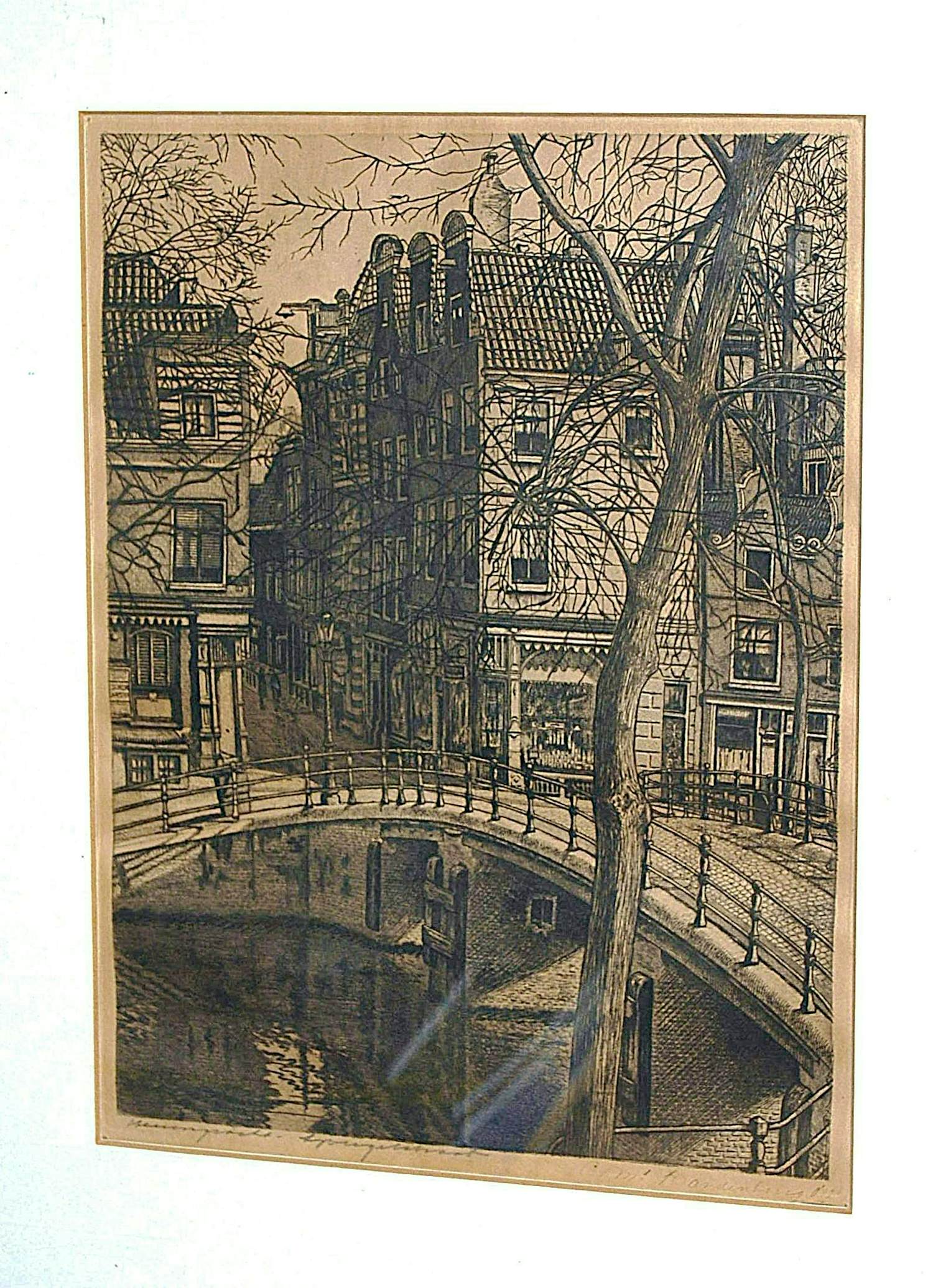 Cornelis Brandenburg - Spiegelstraat - Amsterdam - schaarse ets verkocht voor € 75!