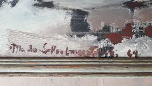 Mado Schoolmeesters - (mevr. Nuiten) - olie op doek, gesigneerd middenonder kopen? Bied vanaf 295!