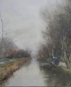 Charles Paul Gruppe - Vrouw in landschap kopen? Bied vanaf 175!