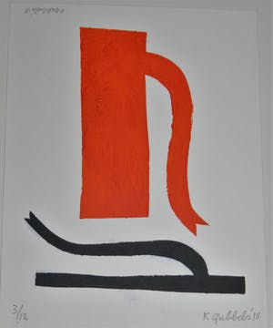 Klaas Gubbels - Baselitz, 2 keer gesigneerd! Oplage 12 ex. kopen? Bied vanaf 325!
