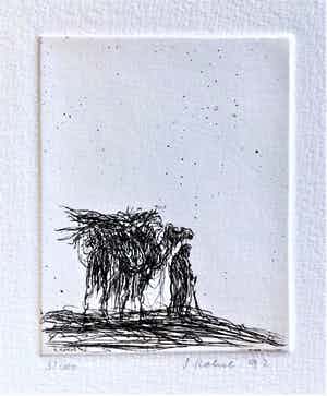 Simon Koene - Oosterse figuur met bepakte kameel verkocht voor € 15!