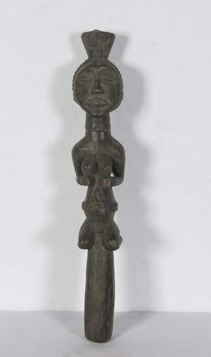 Hemba - Zeldzame houten heerser-stok met vrouwenfiguur kopen? Bied vanaf 1!