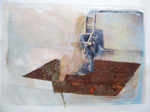 Jaap Witzenhausen - Ingelijste collage/gemengde techniek verkocht voor € 70!