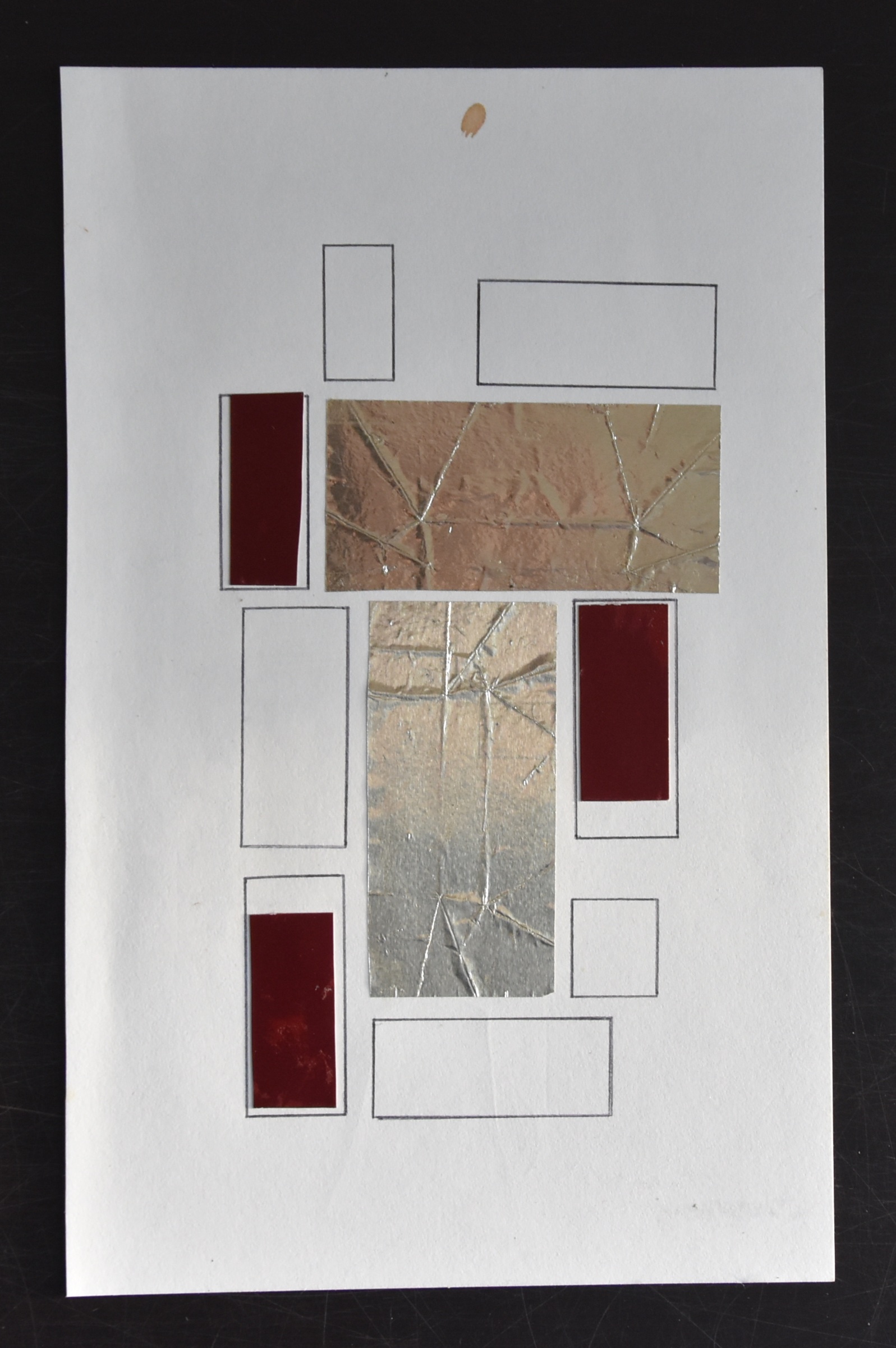 Siep van den Berg - Constructivistische Collage met Pentekening # 1990, mint verkocht voor € 35!