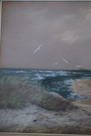 Niet of onleesbaar gesigneerd - Duinlandschap met zicht op zee kopen? Bied vanaf 1!