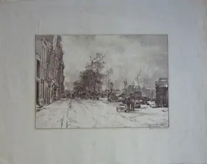 Johan Hendrik van Mastenbroek - PERSONAGES IN DE STAD / ZW-W LITHO / 50x65cm / SIG / 1938 kopen? Bied vanaf 25!