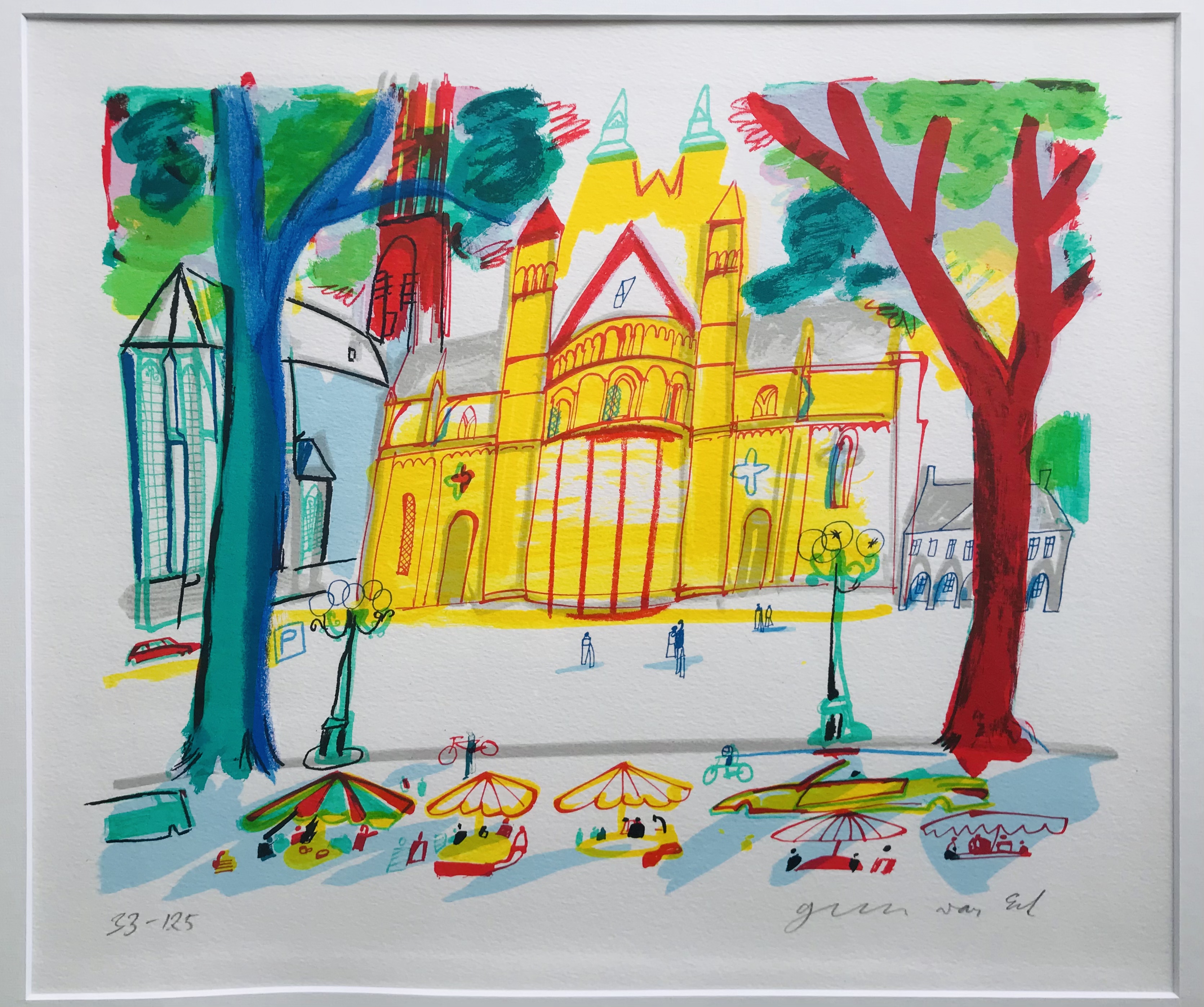 Guus van Eck「Maastricht」版画 額装 ヨーロッパ #283 tmp-