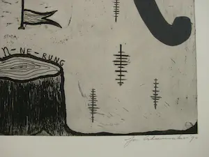 Jan Schoenmakers - AQUATINTA RADIERUNG , ERINNERUNG 1990 signiert . kopen? Bied vanaf 80!