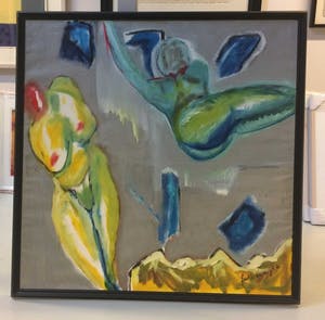 Frenk van Heeswijk - Naakt groot olieverfschilderij op doek in goede conditie '92 kopen? Bied vanaf 60!